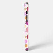 カラフルな花の模様 iPhoneケース (左側面)