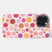 カラフルな花の模様 iPhoneケース (裏面横)