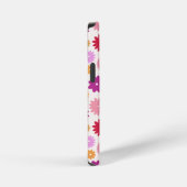 カラフルな花の模様 iPhoneケース (右側面)