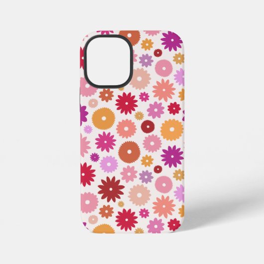 カラフルな花の模様 iPhoneケース (裏面)