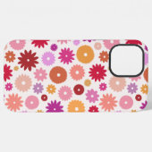 カラフルな花の模様 iPhoneケース (裏面横)