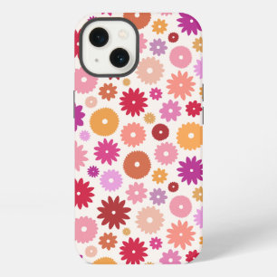 カラフルな花の模様 iPhone 13ケース