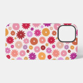 カラフルな花の模様 iPhoneケース (裏面横)