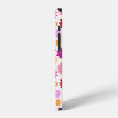 カラフルな花の模様 iPhoneケース (左側面)
