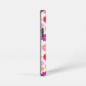 カラフルな花の模様 iPhoneケース (右側面)