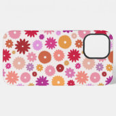 カラフルな花の模様 iPhoneケース (裏面横)