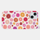 カラフルな花の模様 iPhoneケース (裏面横)
