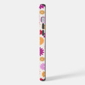 カラフルな花の模様 iPhoneケース (左側面)