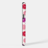 カラフルな花の模様 iPhoneケース (右側面)