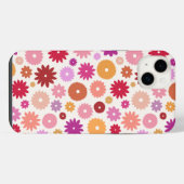 カラフルな花の模様 iPhoneケース (裏面横)