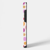 カラフルな花の模様 iPhoneケース (左側面)