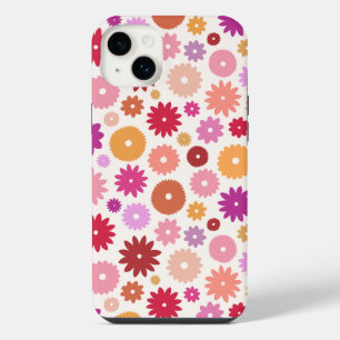 カラフルな花の模様 iPhone 14 PLUSケース