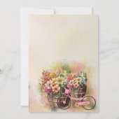 カラフルな花の樽 赤ちゃんのシャワー招待状 招待状 (裏面)