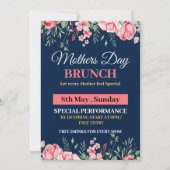 カラフルな花の母の日招待状 招待状 (正面)