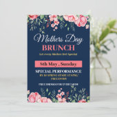 カラフルな花の母の日招待状 招待状 (スタンド正面)