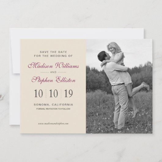 カラフルな花の水彩画の花束-日付を救って下さい セーブザデート (正面)