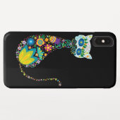 カラフルな花の猫 Case-Mate iPhoneケース (裏面(横))
