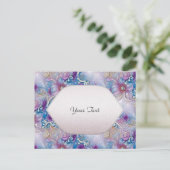 カラフルな花の真珠の宝石ポストカード ポストカード (スタンド正面)