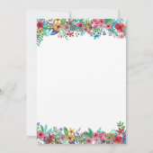 カラフルな花の結婚式招待状 招待状 (裏面)
