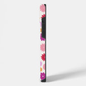 カラフルな花の繰り返しパターン iPhoneケース (左側面)