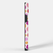 カラフルな花の繰り返しパターン iPhoneケース (右側面)