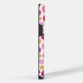 カラフルな花の繰り返しパターン iPhoneケース (右側面)