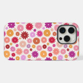 カラフルな花の繰り返しパターン iPhoneケース (裏面横)