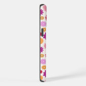 カラフルな花の繰り返しパターン iPhoneケース (右側面)