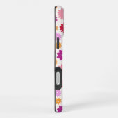 カラフルな花の繰り返しパターン iPhoneケース (右側面)