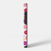 カラフルな花の繰り返しパターン iPhoneケース (左側面)