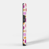 カラフルな花の繰り返しパターン iPhoneケース (右側面)