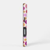 カラフルな花の繰り返しパターン iPhoneケース (右側面)