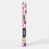 カラフルな花の繰り返しパターン iPhoneケース (右側面)