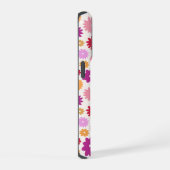 カラフルな花の繰り返しパターン iPhoneケース (右側面)