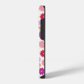 カラフルな花の繰り返しパターン iPhoneケース (左側面)