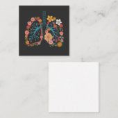 カラフルな花の肺ベクターイラストギフト エンクロージャーカード (正面/裏面)