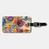 カラフルな花の花束 ラゲッジタグ (正面横)