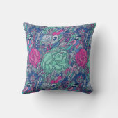 カラフルな花の落書きパターン クッション (裏面)