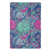 カラフルな花の落書きパターン ミニクリップボード (裏面)