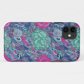 カラフルな花の落書きパターン Case-Mate iPhoneケース (裏面(横))