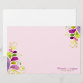 カラフルな花のDecoは自然のアールデコの上品を残します 便箋 (正面/裏面)