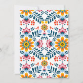 カラフルな花を飾ったメキシカンフィエスタウェディング 招待状 (裏面)