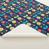 カラフルな花パターン シェルパブランケット (3/4)