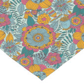 カラフルな花パターン ショートテーブルランナー (コーナー)