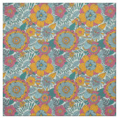 カラフルな花パターン ファブリック (見本)