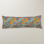 カラフルな花パターン ボディピロー (裏面)