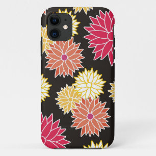 カラフルな花パターン iPhone 11 ケース