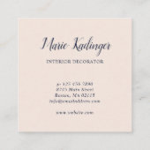 カラフルな花及び蝶によって組み立てられるモノグラム スクエア名刺 (裏面)