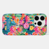 カラフルな花咲くサボテンのパーソナライズデザイン Case-Mate iPhoneケース (裏面 (横))