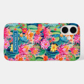 カラフルな花咲くサボテンのパーソナライズデザイン Case-Mate iPhoneケース (裏面 (横))